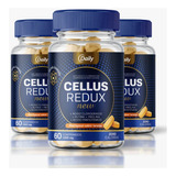 Kit 3x Cellus Redux Celulite Flacidez Ruga Varizes Flacidez