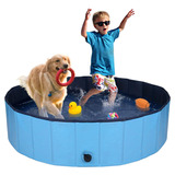 Piscina Plegable Para Perros (tamaño Xxl, Plástico Duro, Fác