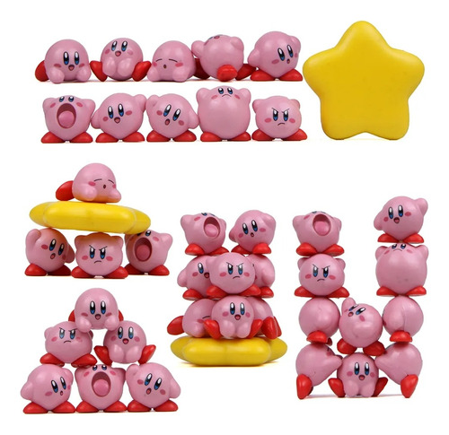 Kirby Estrela Figura De Ação 9 Pçs 3cm Especiais Multifunção