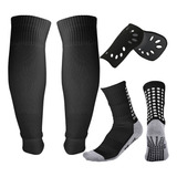 Calcetines Futbol Antideslizantes Con Espinilleras 3 Pack