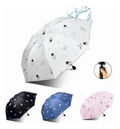 Astronautas Paraguas De Parasol Uv Automático Con Protección