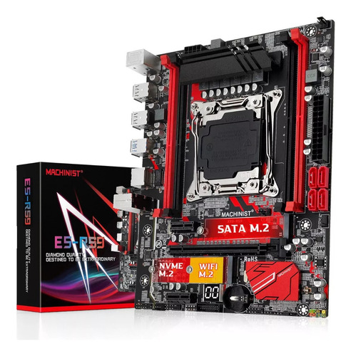 Placa Mae Machinist X99 Rs9 Red Intel Xeon V3 V4 Lga 2011
