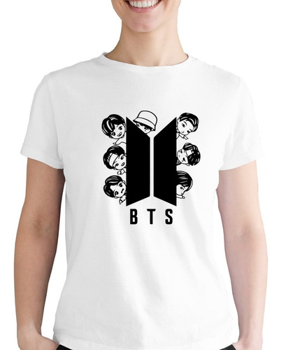 Playera Bts V Suga Jungkook Jin Rm Jimin J-hope Logo K Pop