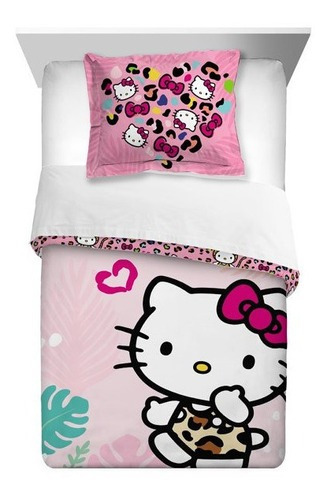 Edredon Hello Kitty 2 Pzs Queda Individual O Matrimonial *sk