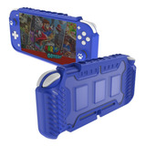 Carcasa Para Nintendo Switch Lite Rigida Color Azul 3 Ranura