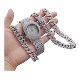 Conjunto Completo De Joyas De Pulsera De Reloj De Diamantes