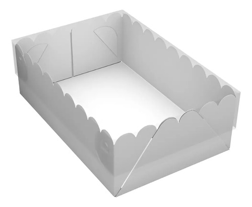 50 Caixa 8x12x4 C/tampa Transparente - Doces/bombom/gourmet