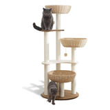 Cat Tree Tower Hiyong 54 Para Gatos Grandes Con 3 Nidos