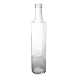 Botella Vidrio Aceite 250 Cc Transparente Redonda S/tapa X12
