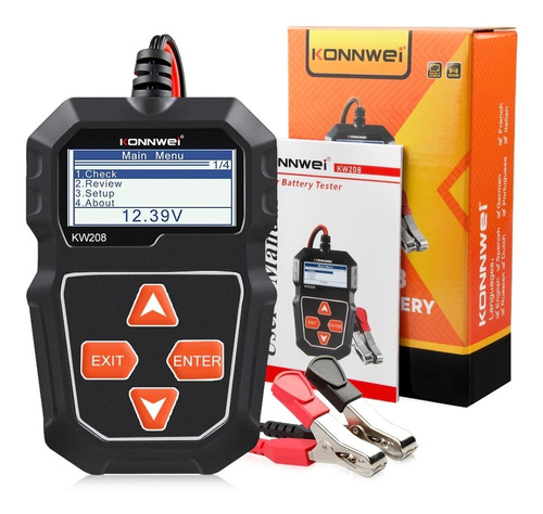 Teste Analisador De Bateria Cca Konnwei Kw208 12v Portugues