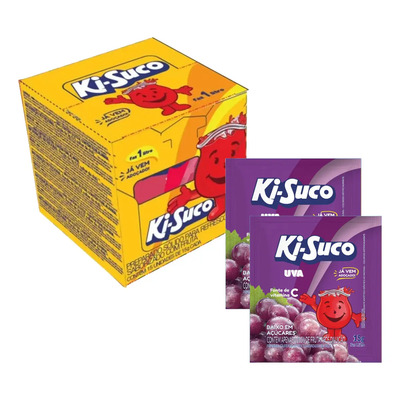 Caixa 15 Suco Refresco Em Pó Ki-suco Sabor Uva Faz 1 Litro | MercadoLivre