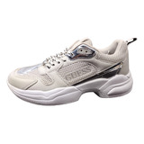  Tenis Guess Plataforma Dama Gris Plateado Ligeros Original