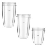 Paquete 3 Vasos Nutribullet Todas Las Medidas (18,24 Y 32 Oz