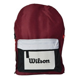 Mochila Wilson Deporte Urbana Trabajo Portanotebook Liviana Color Bordó