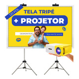 Kit Datashow Data Show Retro Projetor 1 + Tela 120 + 2 Tripé