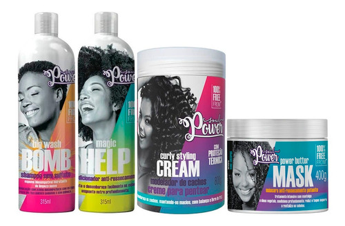 Kit Shampoo Low Bubble+ Cond+ Máscara Butter+ Creme Styling