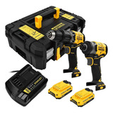 Rotomartillo Sbd715 + Llave De Impacto Brushless Stanley Color Amarillo/negro