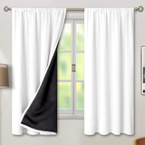 Thermal Insulated 100 Blackout Curtains For Bedroom Wit...