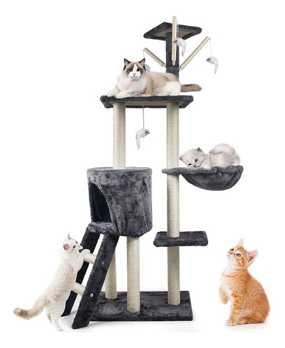 Rascador Torre Árbol Para Gatos Varios Niveles Grande 138cm