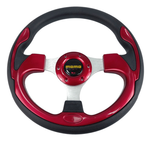 Volante Esportivo Tuning Vermelho 12 Buzina Momo Italy 5311