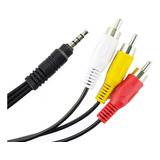 Cable De Audio Video Auxiliar Plug 3.5 A Rca Tv 1.2 Metros