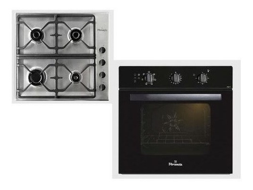 Horno Eléctrico 7857f + Anafe 4 Hornallas 6748l Florencia