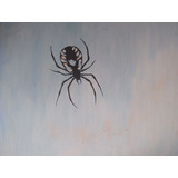 Cuadro Moderno Único 40x50 Pintado A Mano - Araña