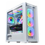 Gabinete Gamer Kronos White Ice 360°  E-atx, Vidrio Templad