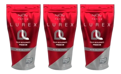 3 Polvos Decolorante Premium Nov Dl Lurex Blanco X 690gr