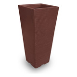 Vaso D Planta Solitario Grande Alto Forte Resistente Q 75x40 Cor Marrom Chocolate