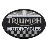 Parche Bordado Motos Triumph Motorcycles Gris Inglaterra 