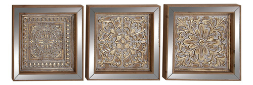 Placas De Pared Metal Tradicional Colonial Antiguo Set 3