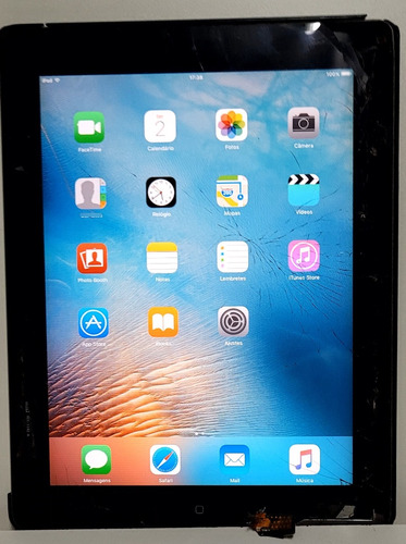 iPad 32gb Mc770ll/a Wifi Black - Tela Trincada.
