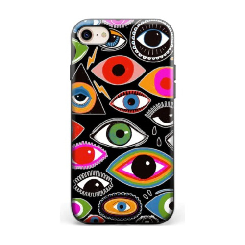 Funda De Silicona Estampada Ojos  Para iPhone 13 - 13pro