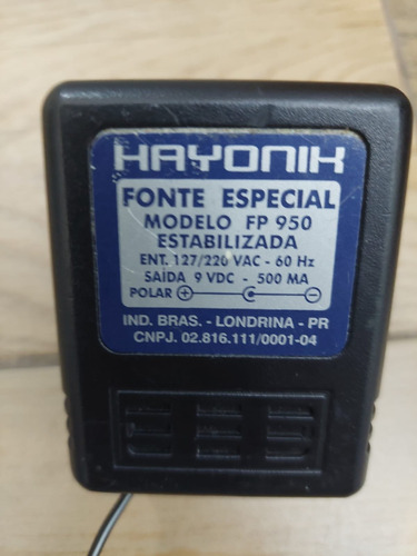 Fonte Hayonix Fp 950 Para 4 Pedais 9v 110/220v