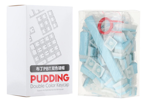 Pudding Keycaps Translúcido 108 Teclas Para Teclado Azul