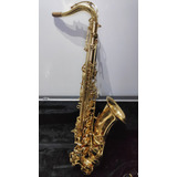 Saxofone Tenor Sib Maxtone Novíssimo Dourado Completo