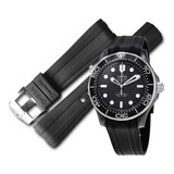 Correa Negra 22mm Para Omega Seamaster 300 James Bond