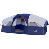 Campros Tent-8-person-camping-camping Tents, Carpa Familiar Color Azul