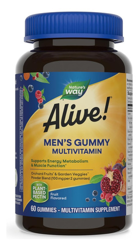 Multivitaminico Para Hombre Nature's Way Alive 60 Gomitas