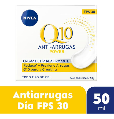 Crema Facial Antiedad De Día Nivea Q10 Power Fps 30 50 Ml