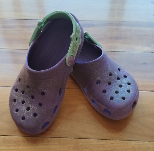 Crocs Niña Sandalias Color Violeta Ojotas Talle 33