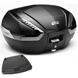 Baú Givi V-47 Carbon Bauleto Top Case Lente Fumê + Base E250