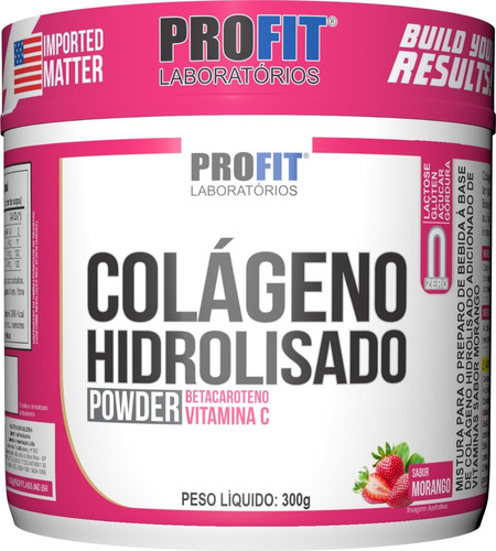 Colágeno C/ Betacaroteno + Vitamina C Em Pó 300g - Profit F