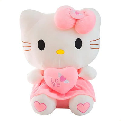 U Peluche Angel Heart Gato Kitty 25cm Suave .
