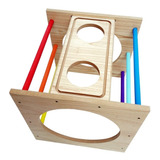 Cubo + Rodaris Balancin Montessori-waldorf- Madera Pariso 