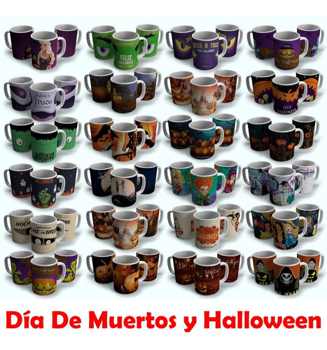 160 Plantilla Para Sublimar Tazas Día De Muertos Y Halloween