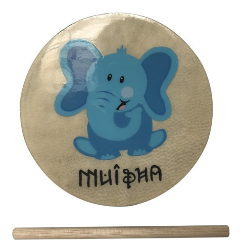 Instrumento Musical Tambor Mini Elefante Bebe Personalizado