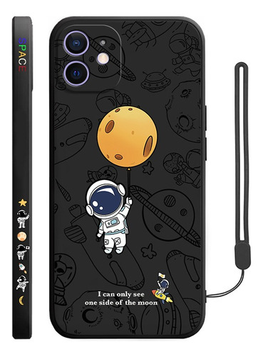 Funda Silicona Para iPhone Diseño De Astronauta +correas