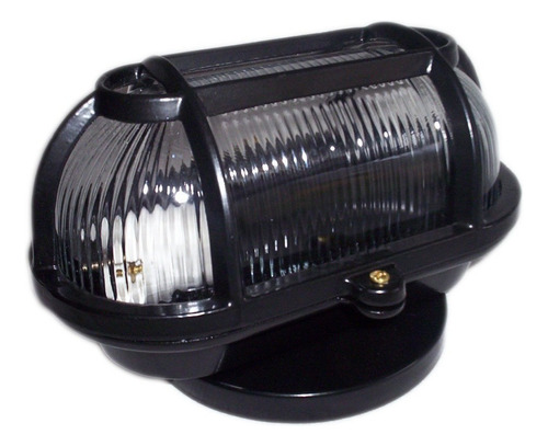 Luminaria Tartaruga P/amb Externo Alum E27 100w Vidro Transp Cor Preto